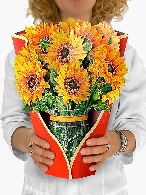 💐💐Vibrant 3D Bouquet - (Creative Holiday Blessing Gift Card)
