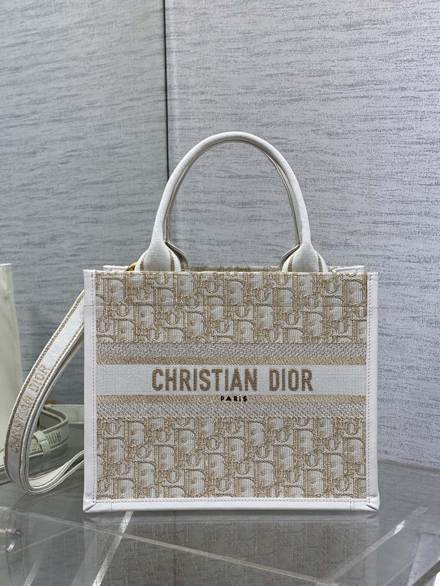 Dior Embroidered Tote Small