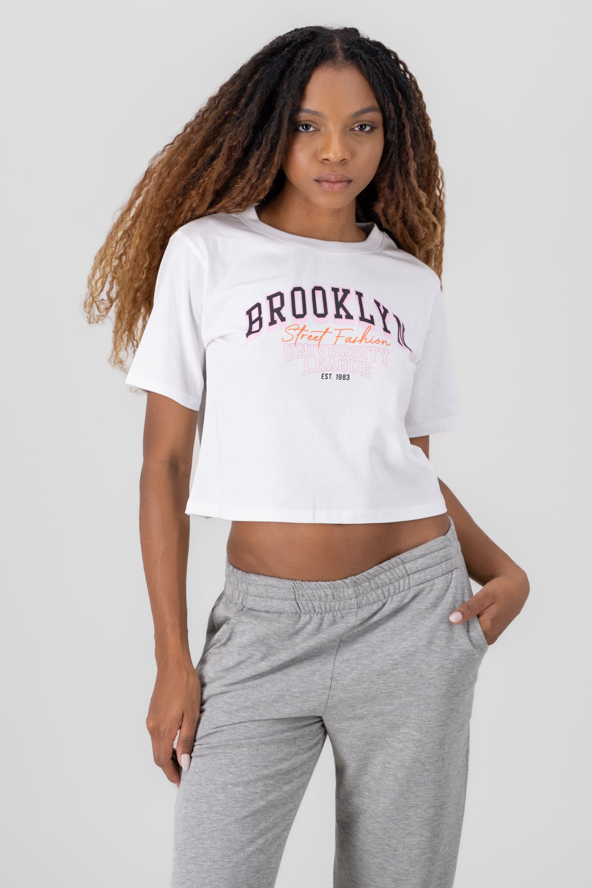 Brooklyn Print Crop Top