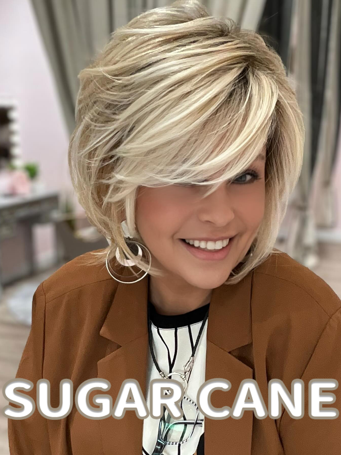 Layered Bob Wig With Side Part