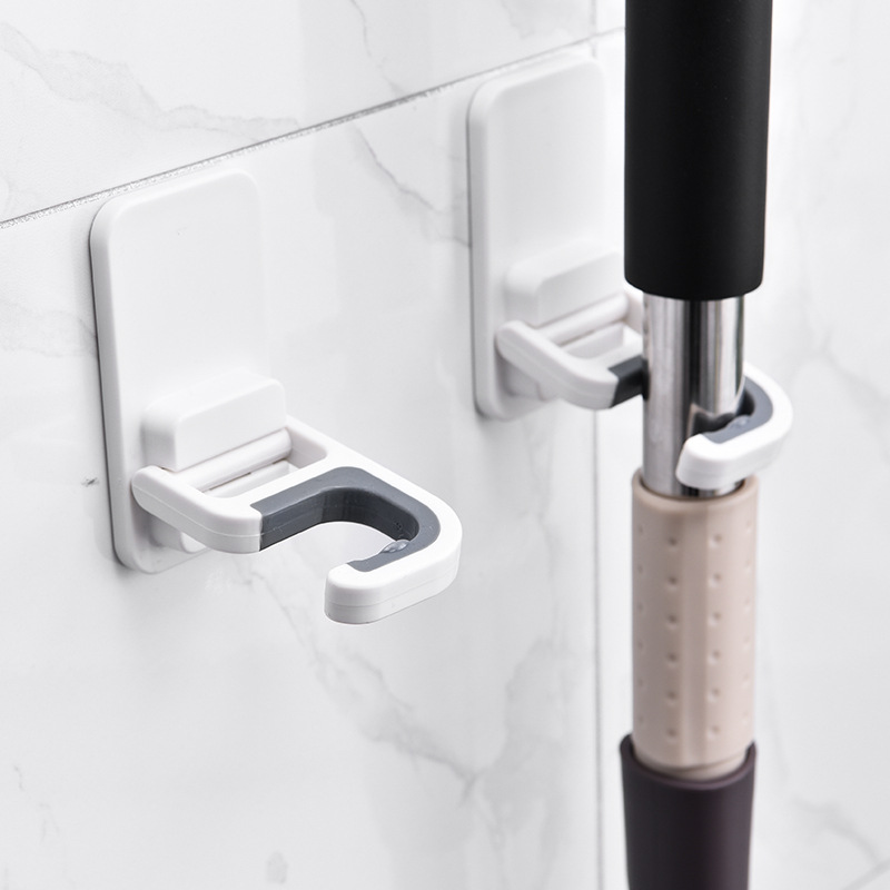 4 Pcs/Set Broom and Mop Organizer Wall Hanging, Holds up to 6 lb