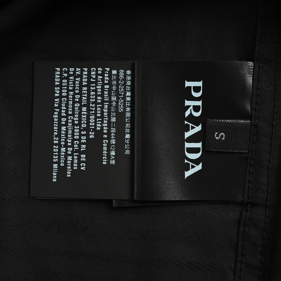 Prada 24ss short-sleeved jacquard shirt