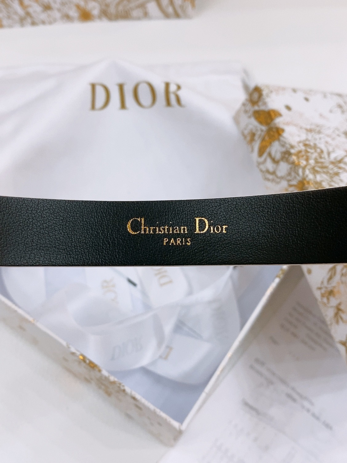 Dior Saddle Belt Cowhide Leather Belt 2.0CM Width