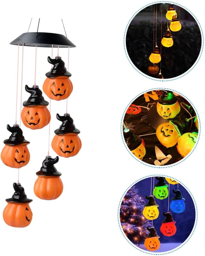 ⚡Flash Sale⚡Solar-Powered Pumpkin Wind Chime Lamp