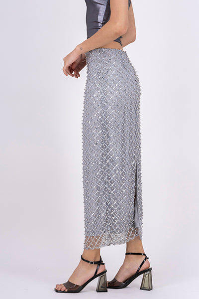 Maxi Skirt With Mini Pearls