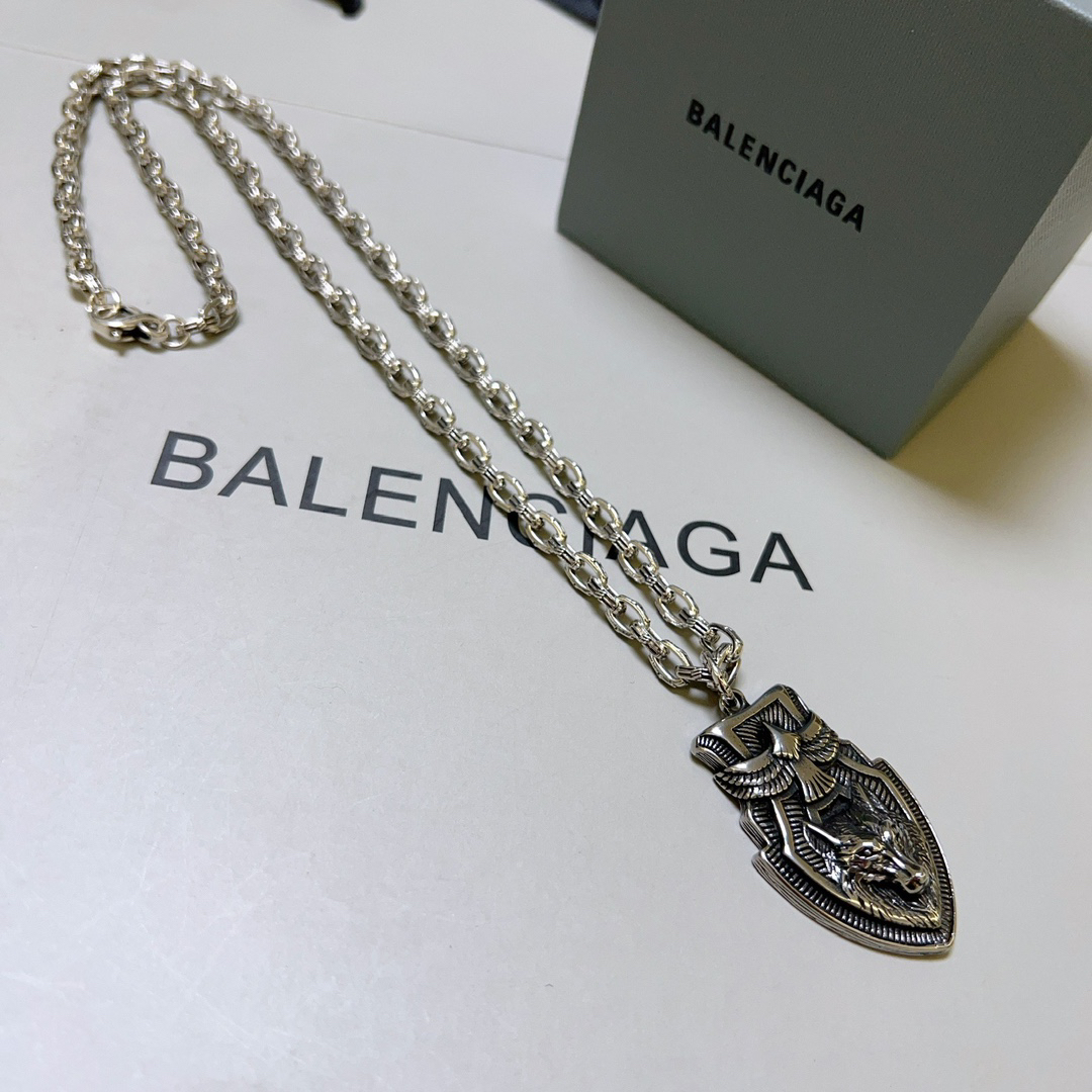 Balenciaga Wolf Head Chain Vintage Necklace