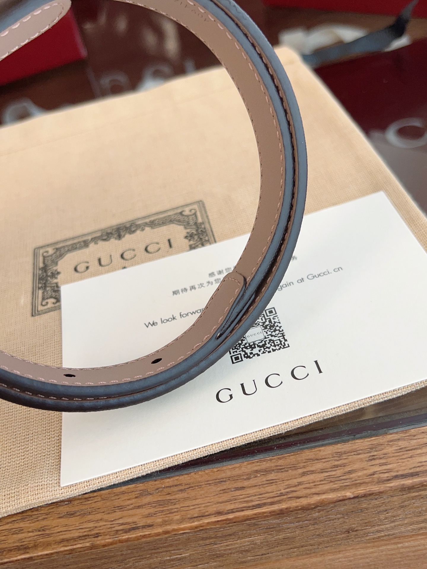 Gucci Double G steel buckle women's cowhide double-sided belt width 2.0cm
