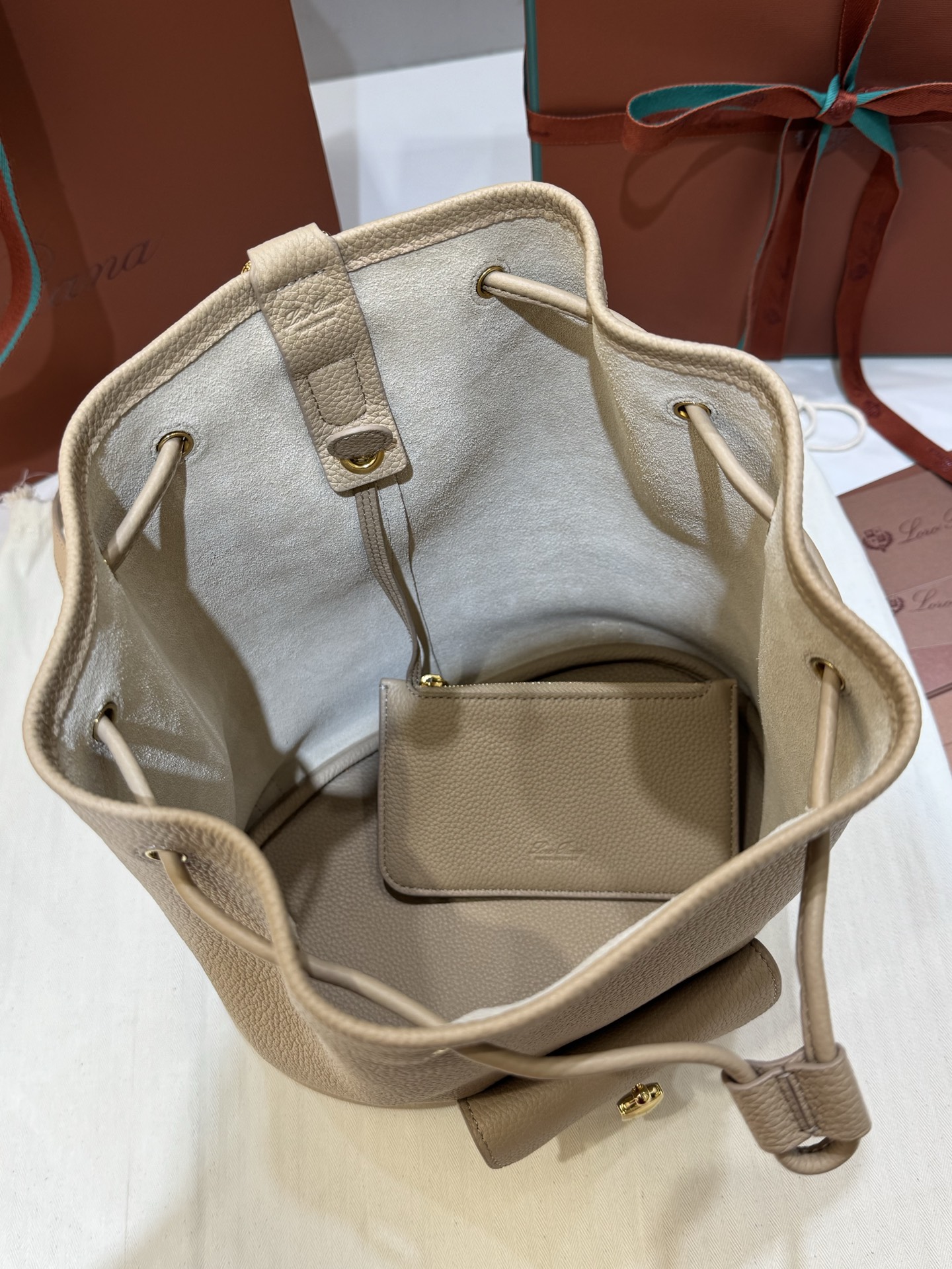 Loro Piana Extra Drawstring Backpack