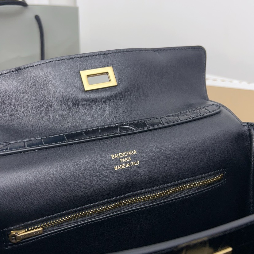 Balenciaga RODEO Crocodile Pattern Small Handbag