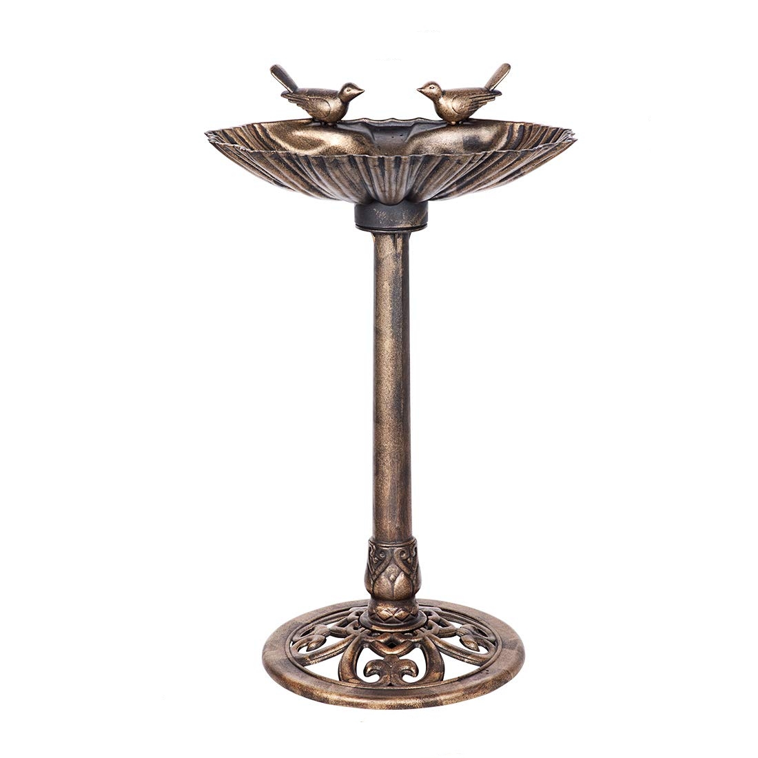 🔥FREE SHIPPING - 28 Inch Polyresin Lightweight Outdoor Double Birds Garden Bird Bath