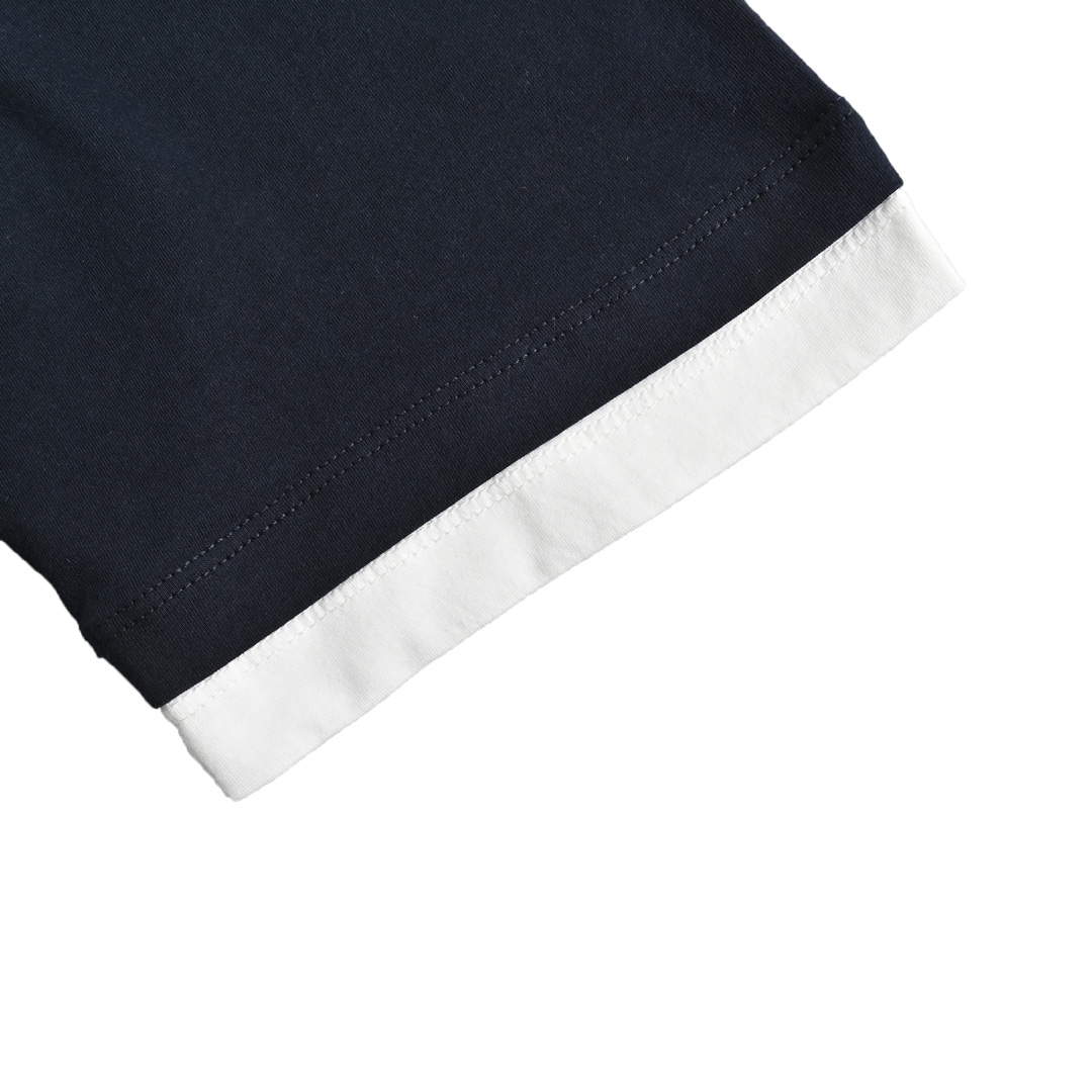 Prada 24ss triangle logo fake two-piece short sleeves