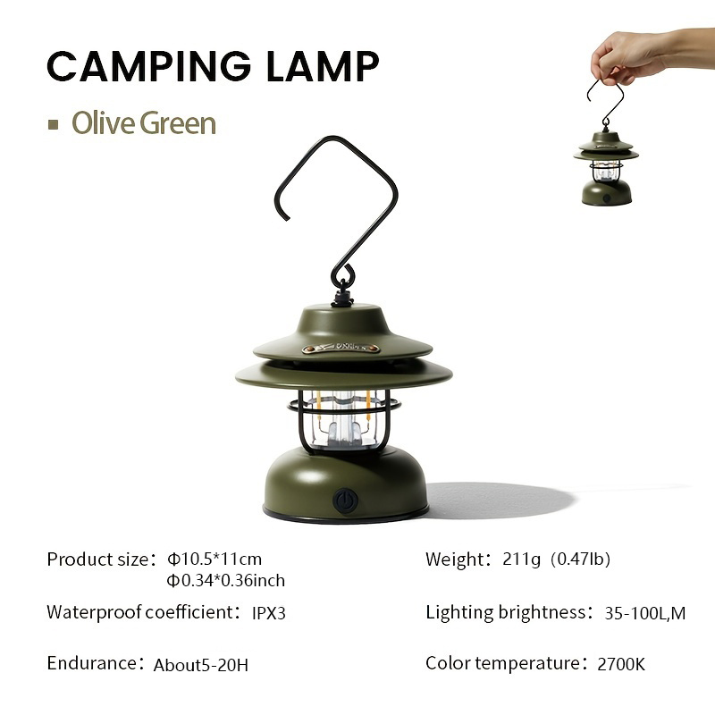 MOBI GARDEN Star Wishes Retro Camp Lights, Outdoor Lamp