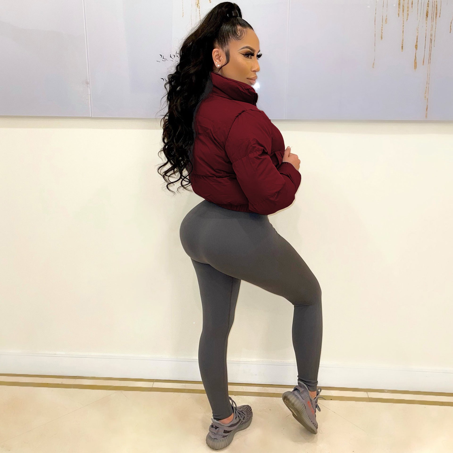 Fall Winter Women Cotton Clothes Short Women Cotton Padded Clothes Jacket