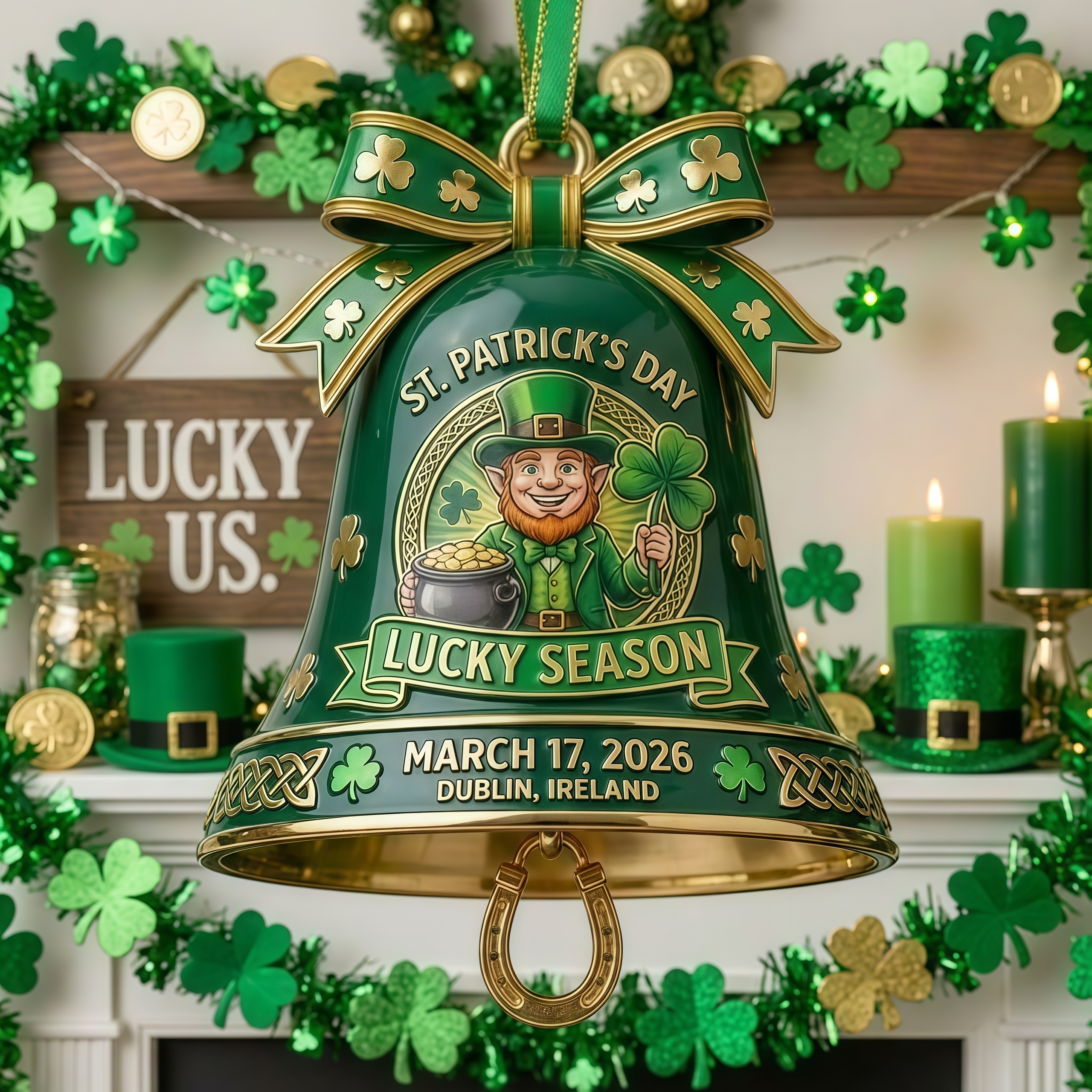 St. Patrick’s Day Lucky Season Decorative Bell