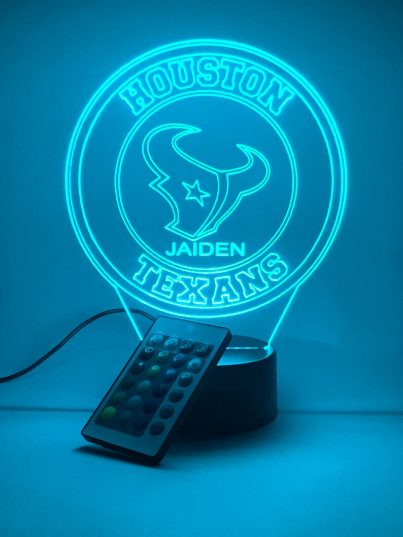 HOUSTON TEXANS 3D LAMP PERSONALIZED