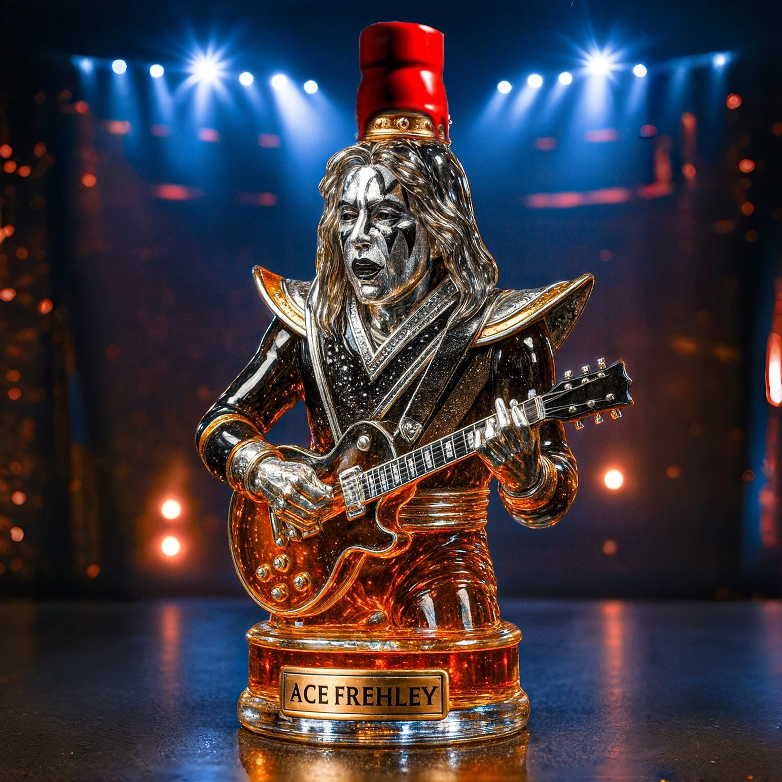 ACE FREHLEY Spaceman Tribute Whiskey Bottle