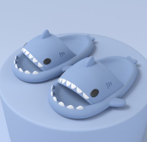 Slippers Funny Shark Cartoon