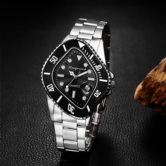 Men's Watch Stainless Steel Twisted