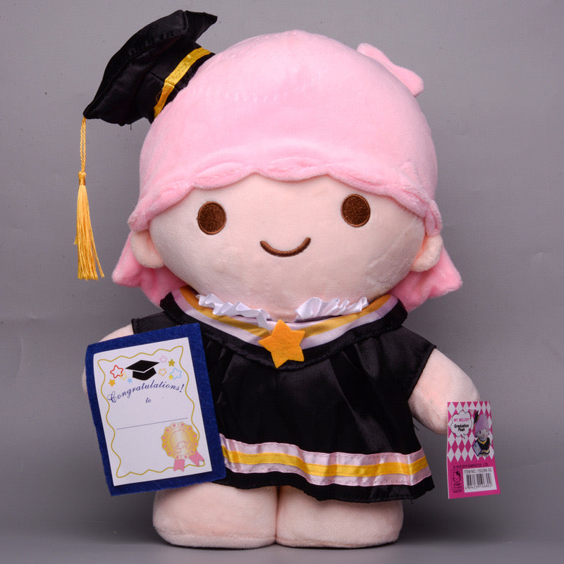 Sanrio Gift Cute Graduation Plush Boys Girls Class of 2024 Plushies Toy Congrats Party Plush Favors (14inch)