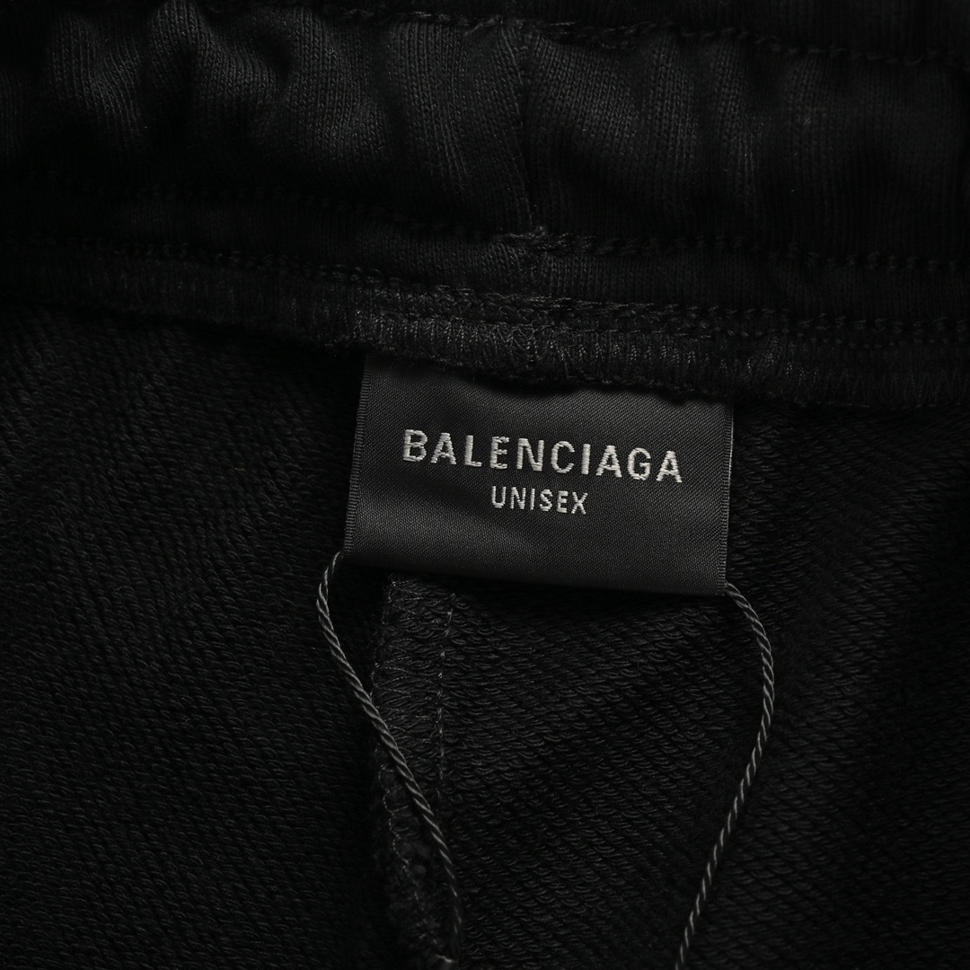 Balenciaga 24ss reverse embroidered lettering shorts