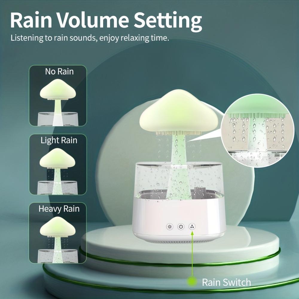 Creative Intelligent Multi-mode Multi-scene Colorful Lights Household Commercial Adjustable Rain Rain Cloud Humidifier USB Ultrasonic Atomization Colorful Night Light Cloud Raindrop Arrangement Machine (usb Interface Including Fcc, Ce, Rohs)