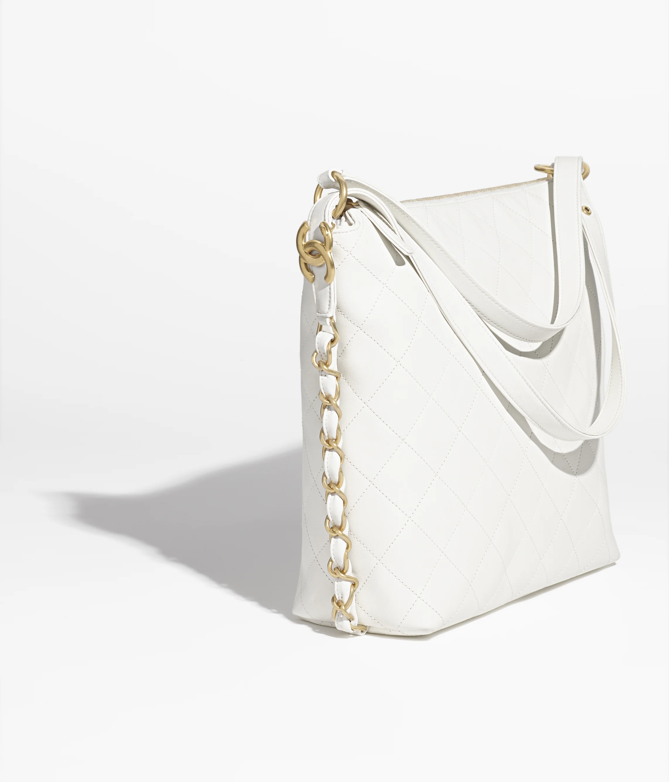 Chanel Large Backpack Calfskin & Gold-Tone Metal White AS5517-B20302-10601