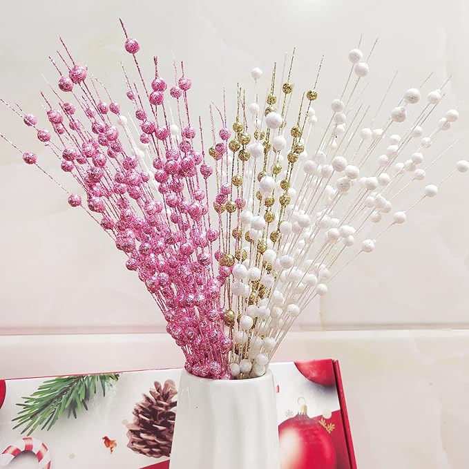 🎄Early Christmas Sale 49% OFF🔥Glitter DIY Artificial Berry Tree Branch Decoration