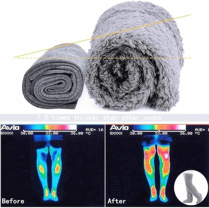 🎄WINTER ON SALE🎄Knee-high thickened warm plush floor socks