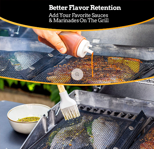 Reusable Non-Stick BBQ Mesh Grilling Bags