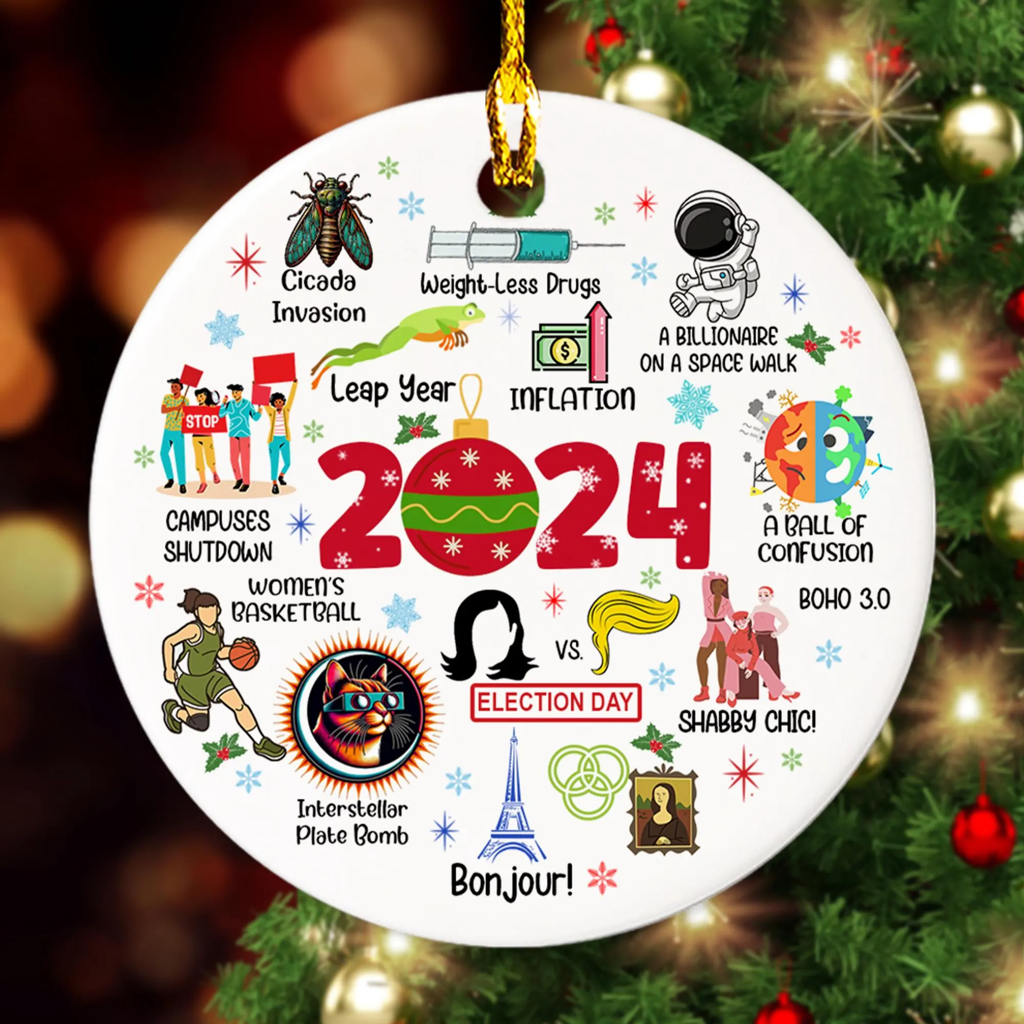 🎄Early Christmas Sale 49% OFF🎄2024 Notable Events Christmas Ceramic Ornament