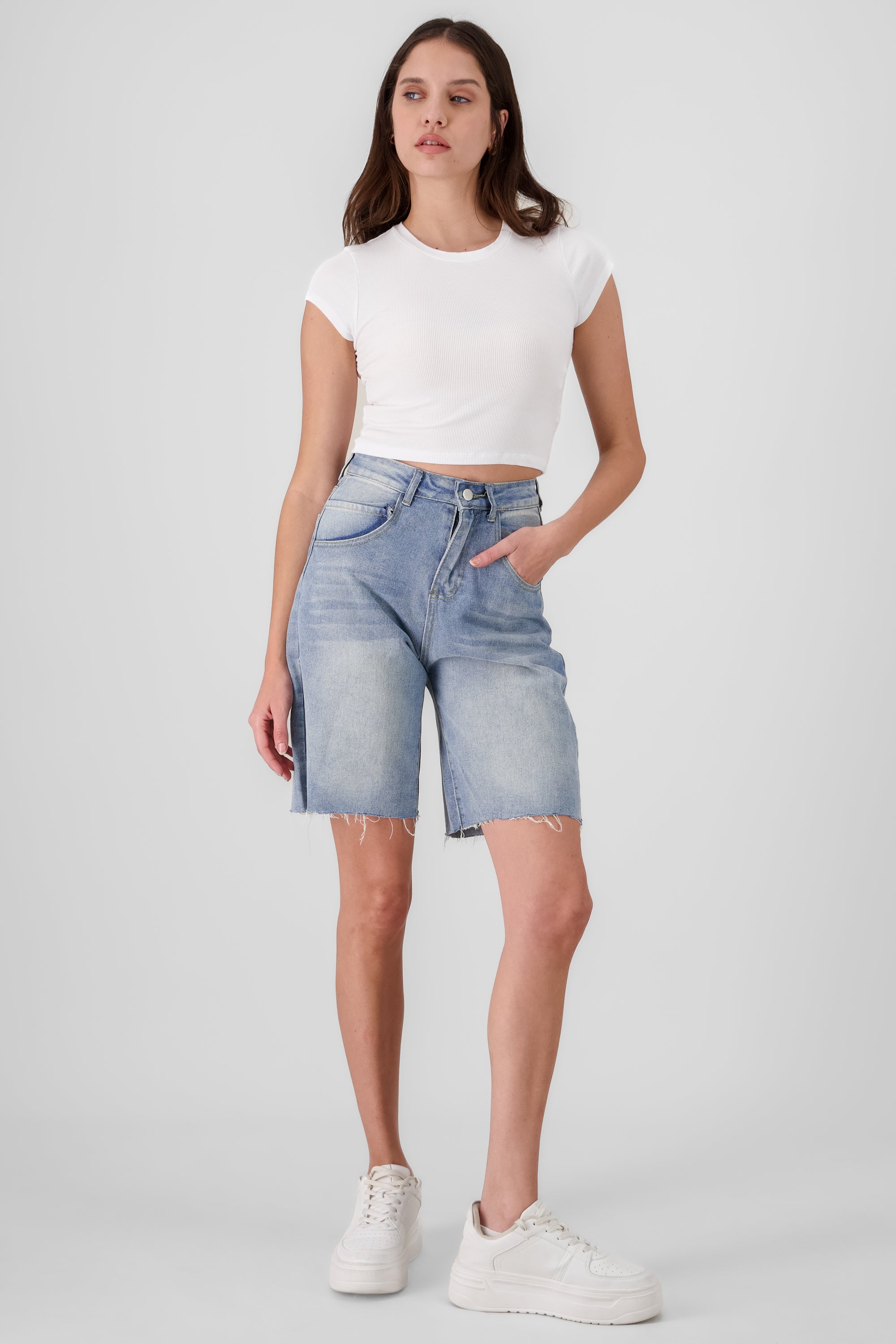 Denim Bermuda Shorts