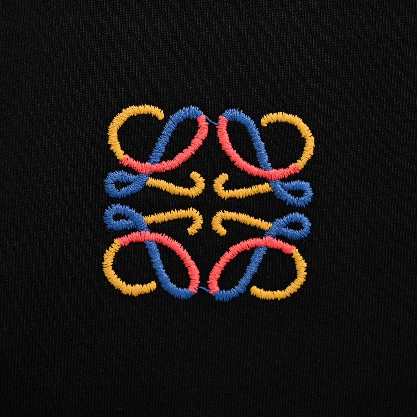 Loewe 25ss colorful embroidered logo short sleeve