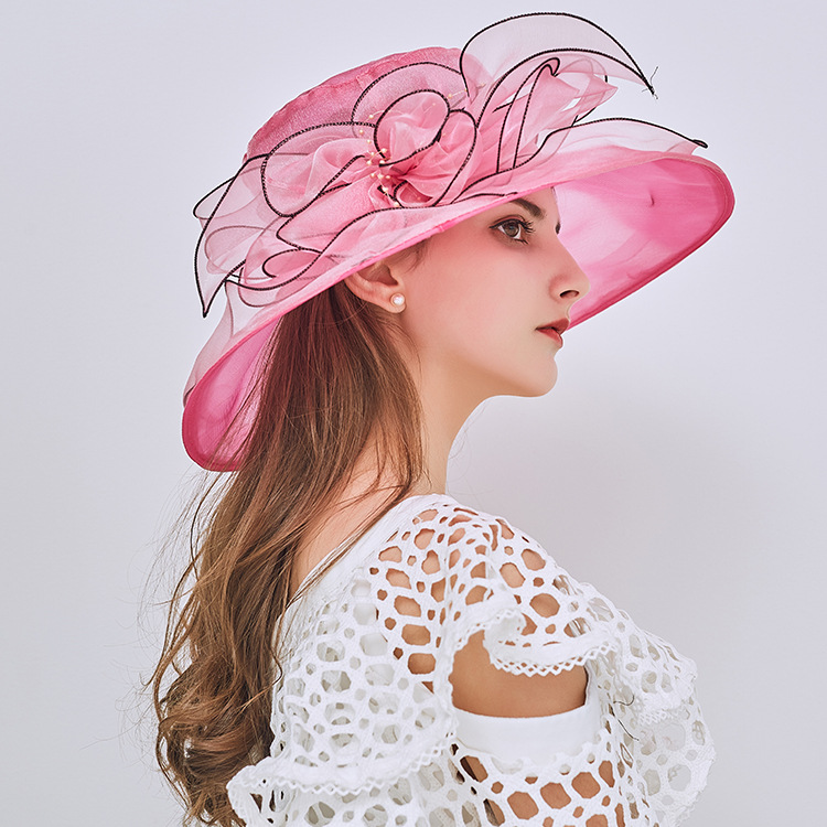 (🔥Last Day Promotion-SAVE 50% OFF)-Elegant Lady Wide Brim Flower Sun Hat - BUY 2 GET 10% OFF