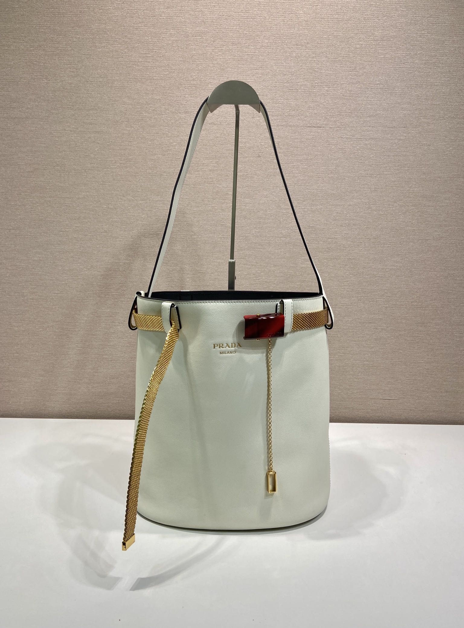 Prada Buckle Handbag 1BE085