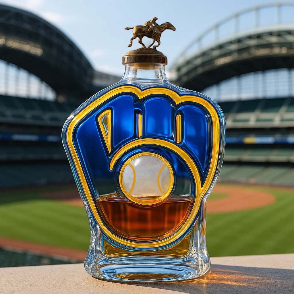 Milwaukee Brewers Whiskey Bottle