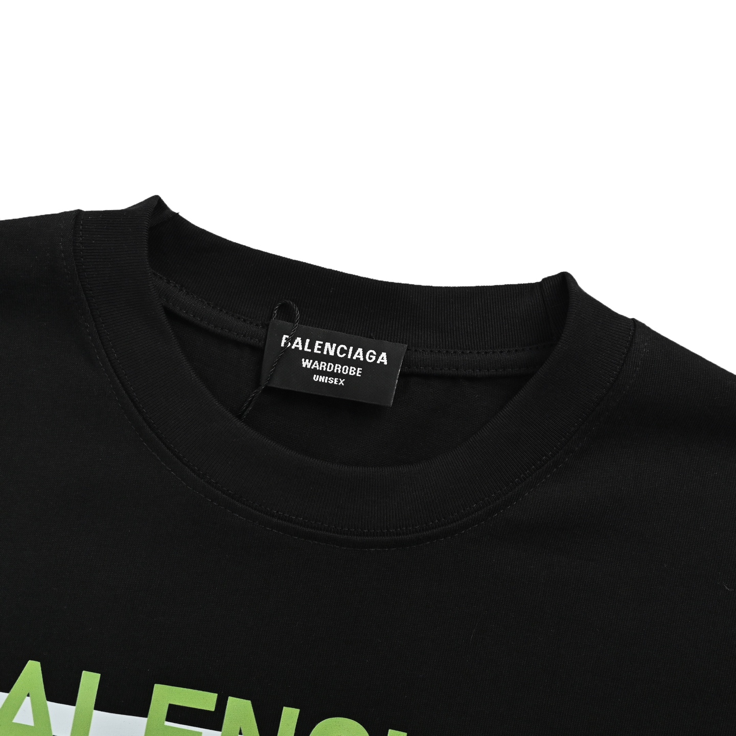 Balenciaga Striped Letter Print Short Sleeve