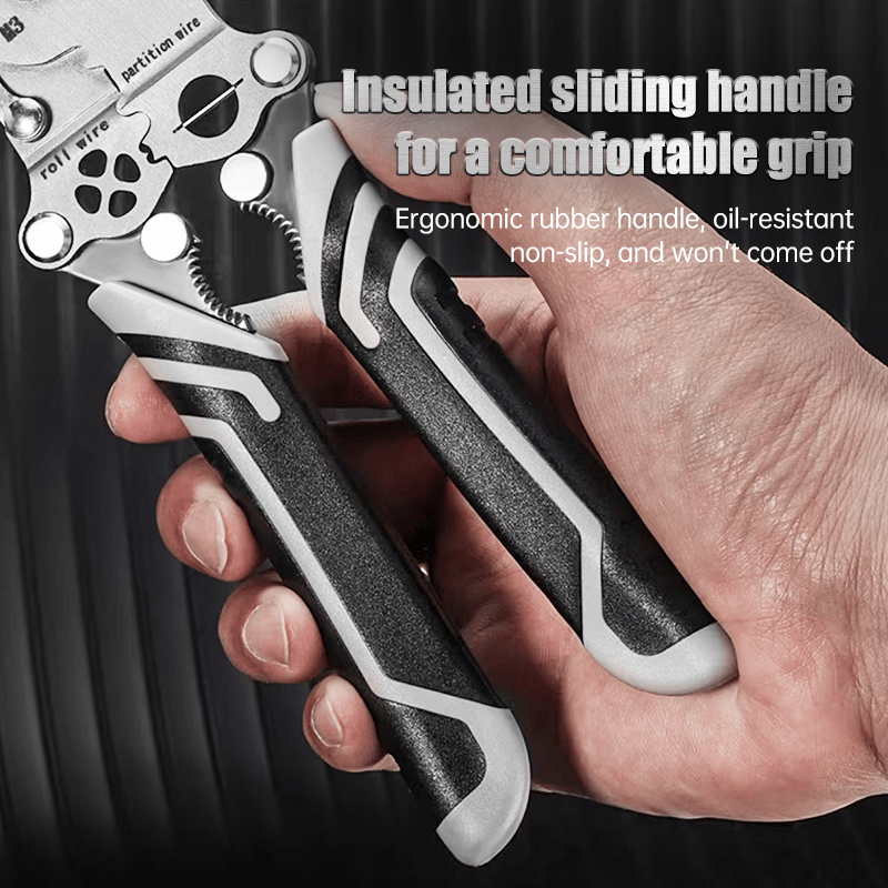 💥2024 New Upgrade💥Multifunctional Folding Wire Stripper-Professional Electrician Tool