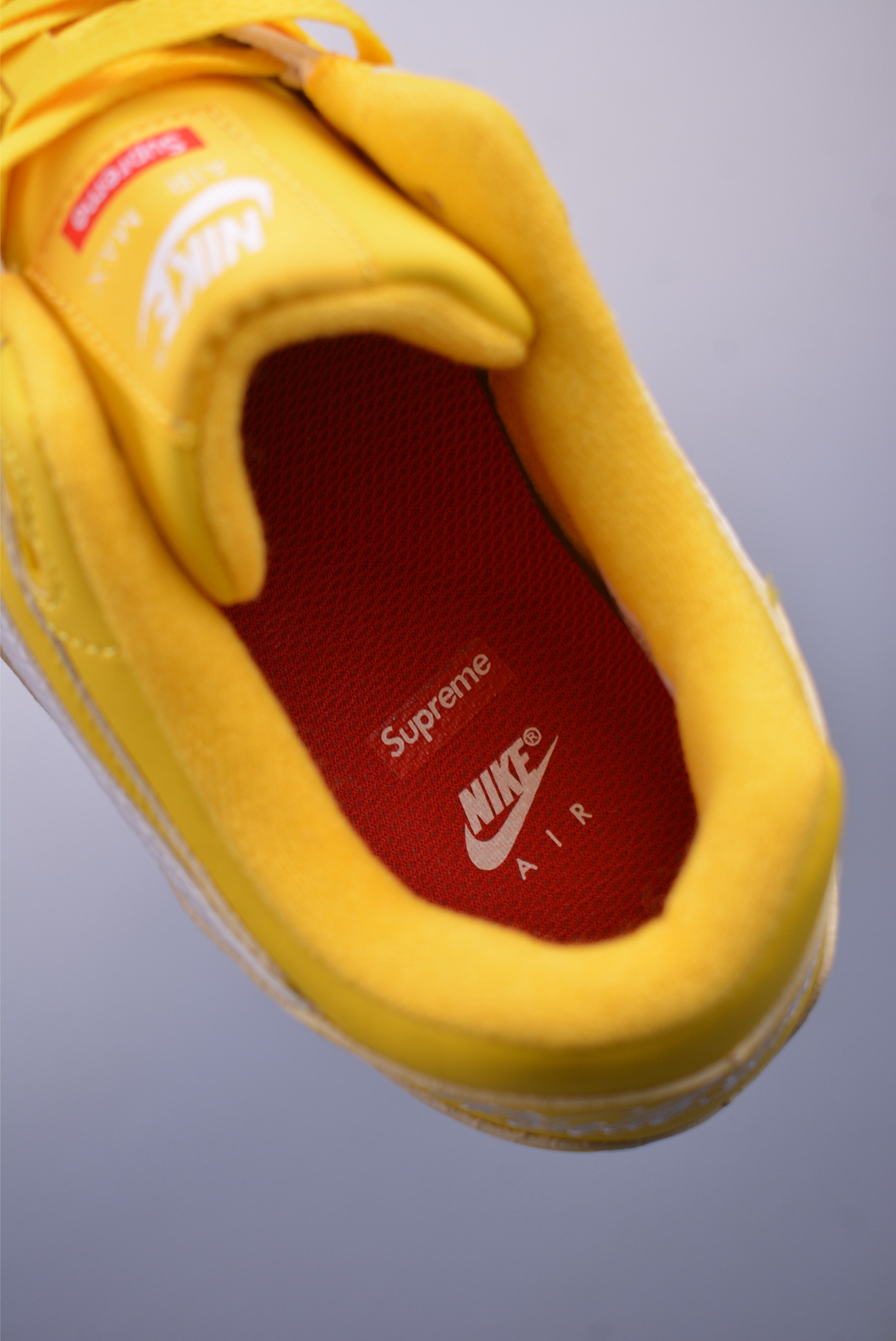 Supreme x Nike Air Max 1 '87 SP Speed ​​Yellow Homme running shoes HV1940-100
