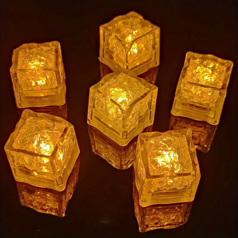 🧊🧊Multi-color Flashing LED Illuminated Ice Cubes - (Unique Party Supplies)