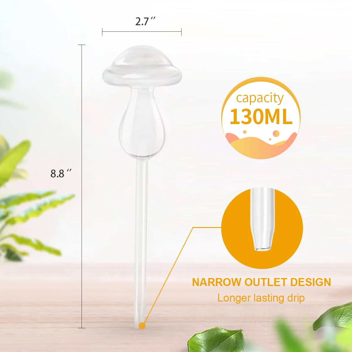 🔥Mother's Day Sale - 50% OFF🔥Plant Watering Globes Self Watering Planter Insert Spikes Drip Devices