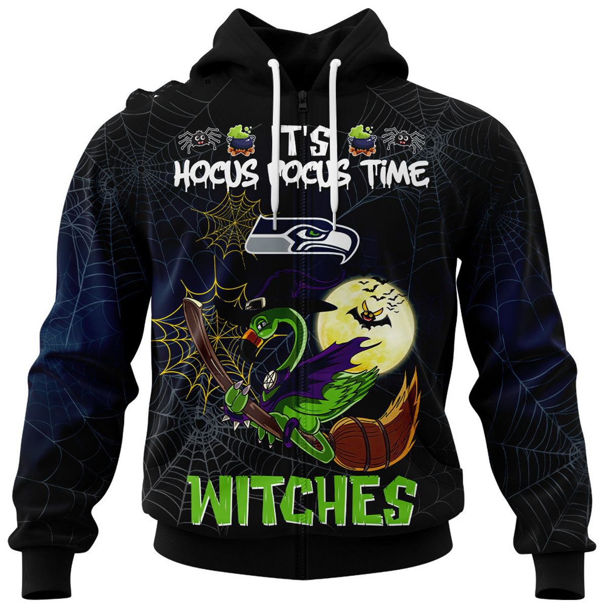 SEATTLE SEAHAWKS 3D HOODIE HALLOWEEN002