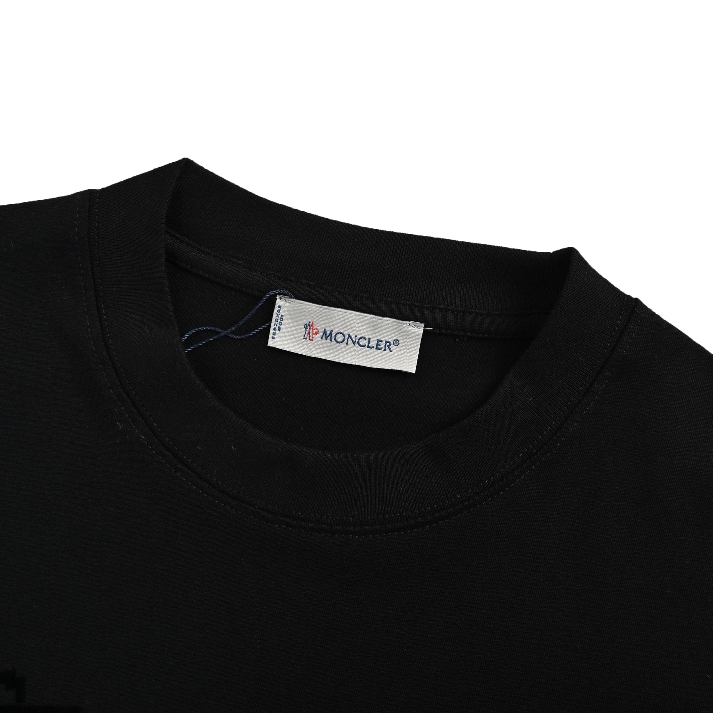 Moncler flocked letter print short sleeves