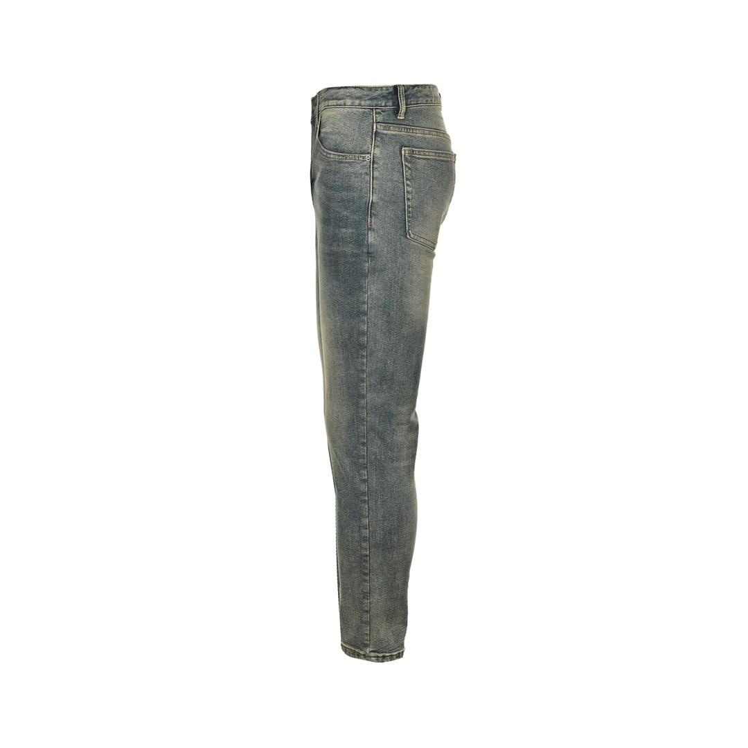 Burberry 24Fw jeans with wheat ears and horse embroidery on the back pockets