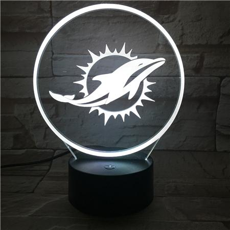 MIAMI DOLPHINS 3D LED LIGHT LAMP