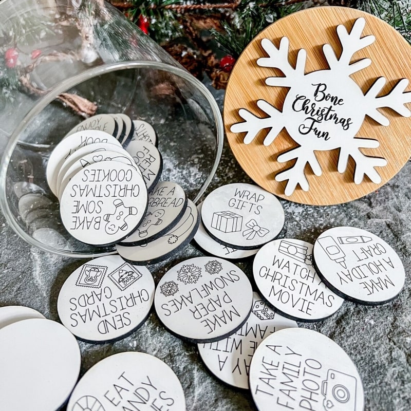 Family Christmas Advent Tokens