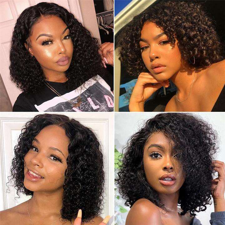 Luna A01 African American Water Wavy Bob Wig Shoulder Length for Women