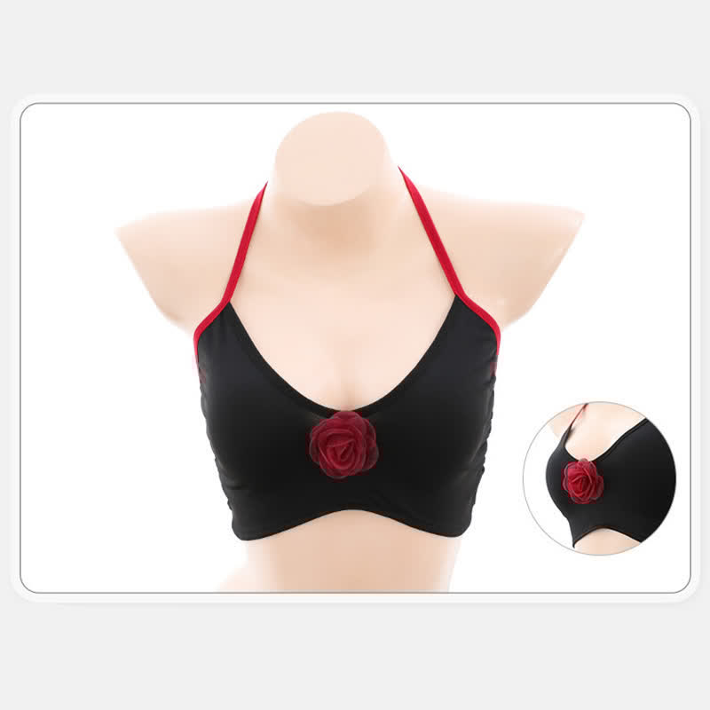 Han Costume Sexy Halter Lace Up Chain Split Lingerie Set