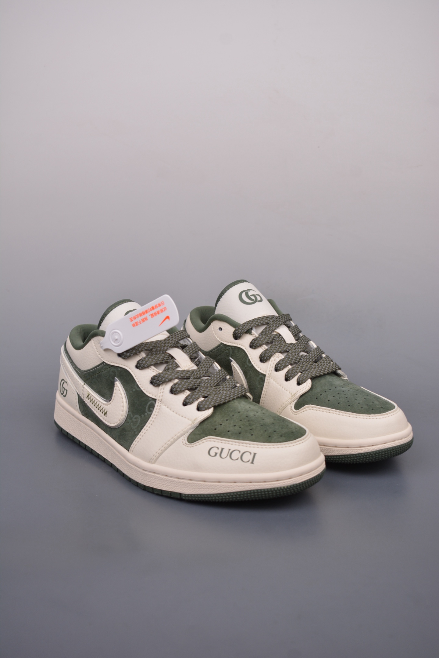 Gucci x Nike Air Jordan 1 Low Grey Green FC1688-198