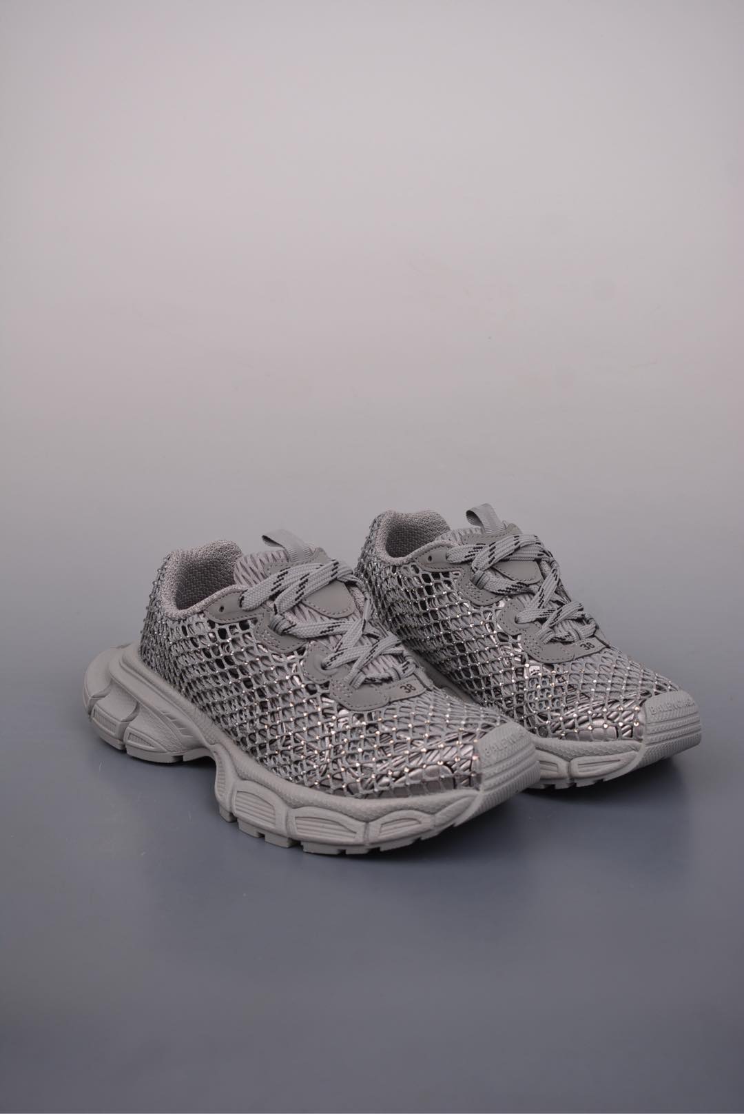 BALENCIAGA  3xl Fishnet Sneaker in Eggshell