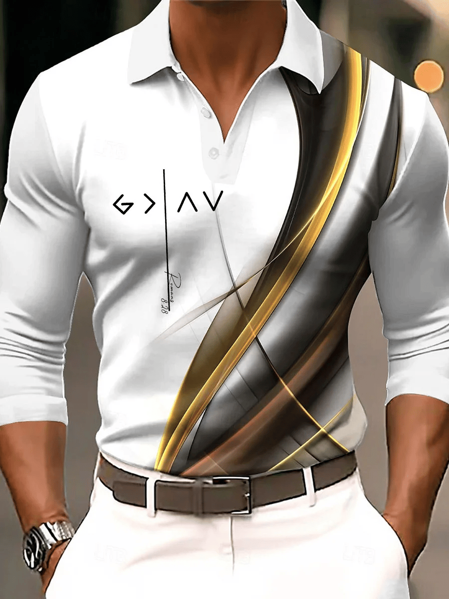 Men's Faith Long Sleeve Polo Shirt